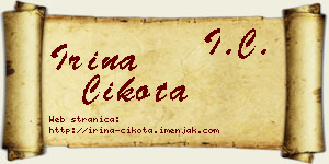 Irina Cikota vizit kartica